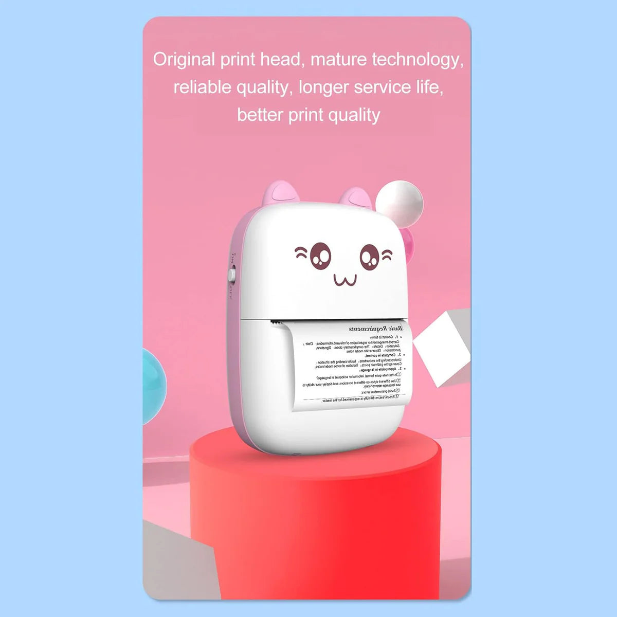 Pocket Thermal  Mini Printer Mobile Phone Bluetooth Connection